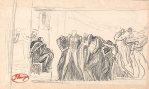 Figurkomposition; Fange foran en dommer af George Romney