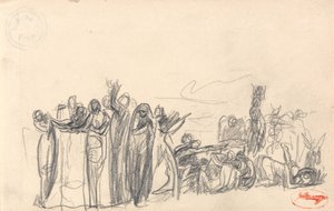 Studie i figurkomposition af George Romney
