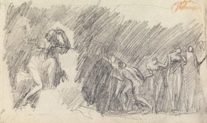Studie i figurkomposition 5 af George Romney