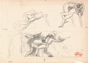 Studie i figurkomposition; Helvede af George Romney