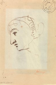 Hovedet i profil af George Romney