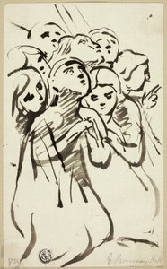 Knælende figurer samlet af George Romney