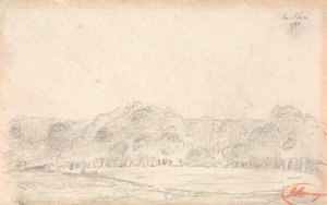 Landskab, muligvis Eartham af George Romney