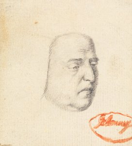 Mandligt hoved 2 af George Romney