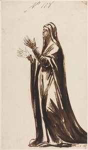 Mater Dolorosa sørgende moder, 1776. af George Romney