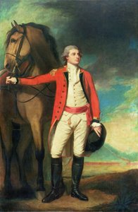 Portræt af generalmajor James Hartley, i kaptajnens uniform af Bombay-hæren af George Romney