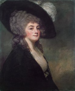 Portræt af fru Harrit Greer af George Romney