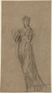 Portrætstudie af en stående kvinde af George Romney
