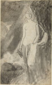 Portrætstudie af en stående kvinde af George Romney