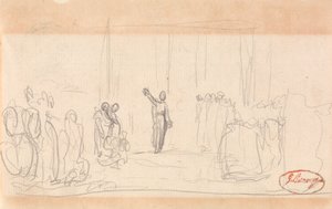 Måske en menneskemængde foran en profetinde af George Romney