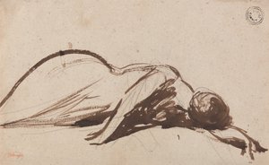 Prostreret kvinde af George Romney