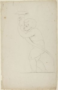Putto med en fakkel i hånden af George Romney