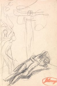 Satan overrasket over Evas øre af George Romney