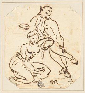 Siddende mand og kvinde af George Romney