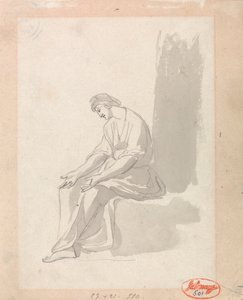 Siddende kvinde af George Romney