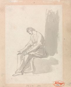 Siddende kvinde af George Romney