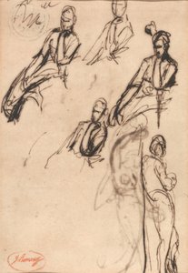 Siddende og stående figurer af George Romney