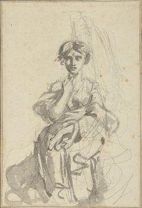 Siddende kvindefigur af George Romney