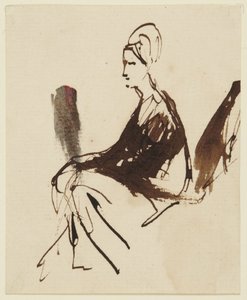 Siddende kvindefigur af George Romney