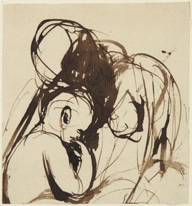 Siddende kvinde og barn af George Romney