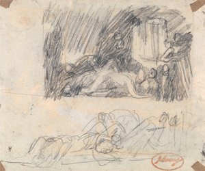 Skitse til Howard-scene af George Romney