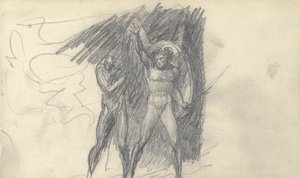 Skitsebog Tegning af George Romney