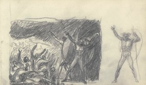 Skitsebog Tegning af George Romney