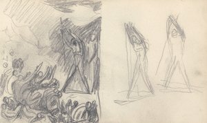 Tegning i skitsebog af George Romney