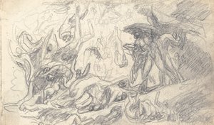 Tegning i skitsebog af George Romney