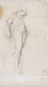 Stående klassisk nøgenfigur af George Romney