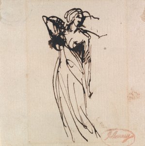 Stående kvindefigur af George Romney