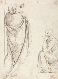 Stående figur og siddende figur af George Romney