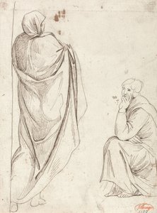 Stående figur og siddende figur af George Romney