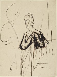 Stående kvindefigur, halvfigur af George Romney