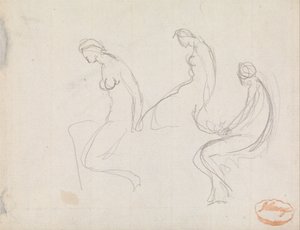 Studie af tre kvinder af George Romney