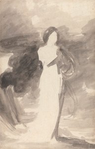 Studie af en stående dame af George Romney