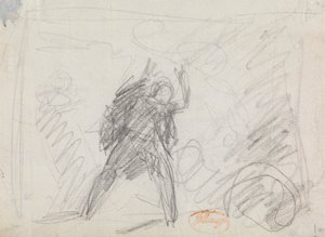 Studie af en stående figur af George Romney