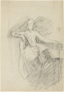 Studie af en siddende kvinde af George Romney