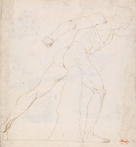 Undersøgelse af Borghese-gladiatoren af George Romney