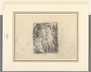 To kvindefigurer mellem træerne af George Romney