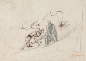 To siddende figurer af George Romney