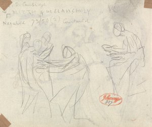 To skitser til »Canidia og den unge mand« af George Romney