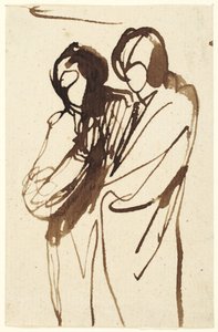To stående figurer af George Romney