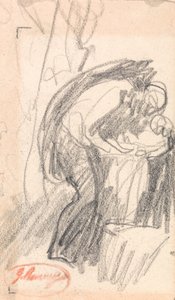 Uidentificeret person: En mand med et barn af George Romney