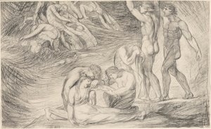Viola overlever skibsvraget ud for Illyriens kyst, fra "Twelfth Night" af George Romney