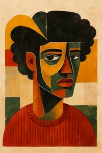 Awake Together, 2025 (akryl på lærred) af George Rosaly