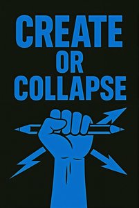 CREATE OR COLLAPSE, 2025 (akryl på lærred)