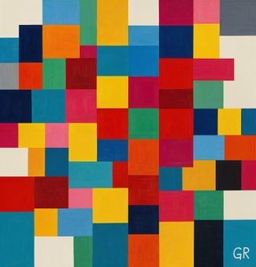 Orden i kaos, 2025 (akryl på lærred)