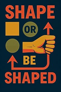 SHAPE OR BE SHAPED, 2025 (akryl på lærred)