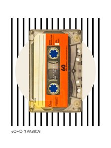Skrue og hugge (kassette) , 2023 (akryl på lærred) af George Rosaly